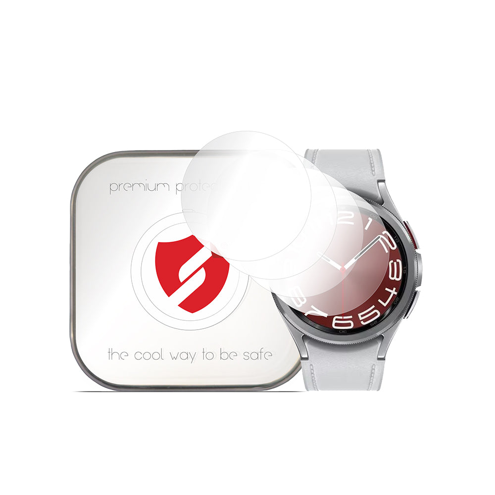 Smart Protection Premium Classic Screen Protector Film for Samsung Galaxy Watch6 Classic 43mm, Set of 4 pieces, Plastic