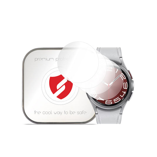 Smart Protection Premium Classic -suojakalvo Samsung Galaxy Watch6 Classic 47mm:lle, 4 kappaleen setti, muovia