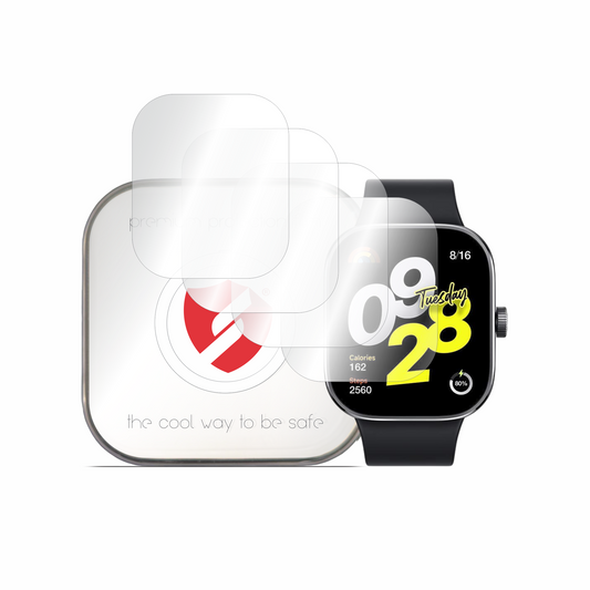 Smart Protection Premium Classic -suojakalvo Xiaomi Redmi Watch 4:lle, 4 kappaleen setti, muovia