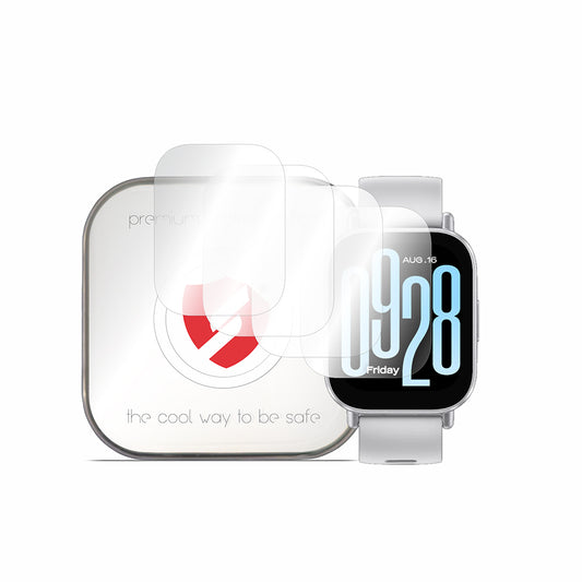 Smart Protection Premium Classic -suojakalvo Xiaomi Redmi Watch 5 Active -kellolle, 4 kappaleen setti, muovia