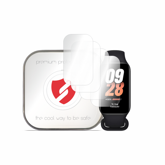 Smart Protection Premium Classic -suojakalvo Xiaomi Smart Band 8 Active -laitteelle, 4 kappaleen setti, muovia