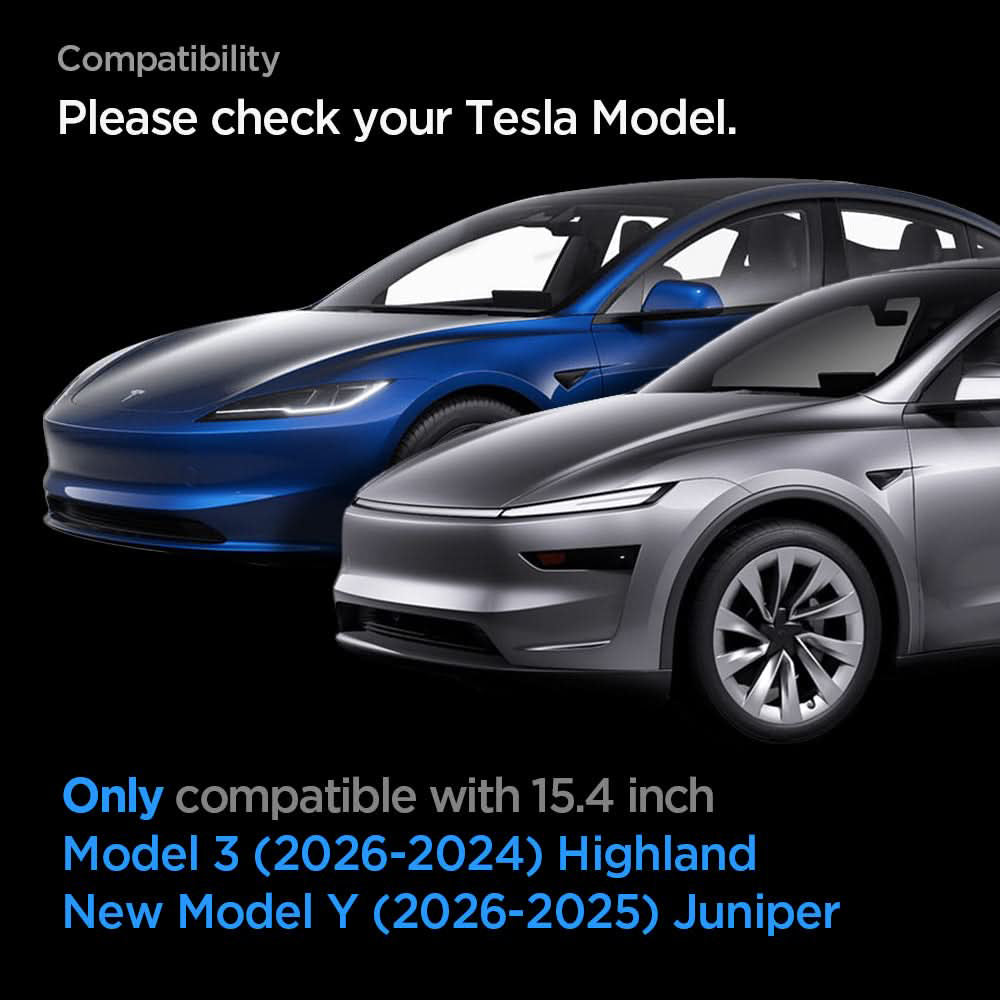 Spigen GlastR EZ FIT Anti-Glare FC -suojakalvo Tesla Y (2026 / 2025) / 3 (2026 / 2025 / 2024) -navigointinäyttöön, karkaistu lasi AGL07152