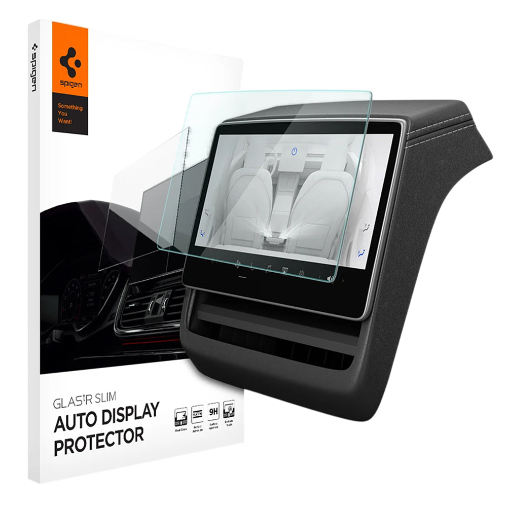 Spigen GlastR Slim Anti-Glare -suojakalvo Tesla Y (2026 / 2025) / 3 (2026 / 2025 / 2024) navigointiin, karkaistu lasi AGL07586