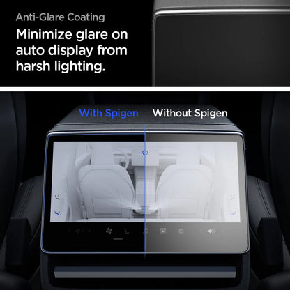 Spigen GlastR Slim Anti-Glare -suojakalvo Tesla Y (2026 / 2025) / 3 (2026 / 2025 / 2024) navigointiin, karkaistu lasi AGL07586