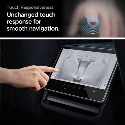 Spigen GlastR Slim Anti-Glare -suojakalvo Tesla Y (2026 / 2025) / 3 (2026 / 2025 / 2024) navigointiin, karkaistu lasi AGL07586