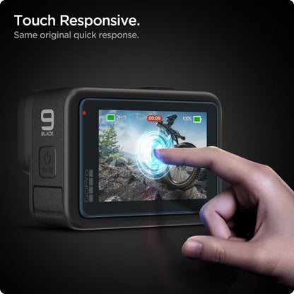 Spigen GlastR Slim -suojakalvo näytölle ja linssille GoPro Hero 12 / 9 / 10 / 11, Karkaistu lasi, 6 kappaleen setti AGL03045
