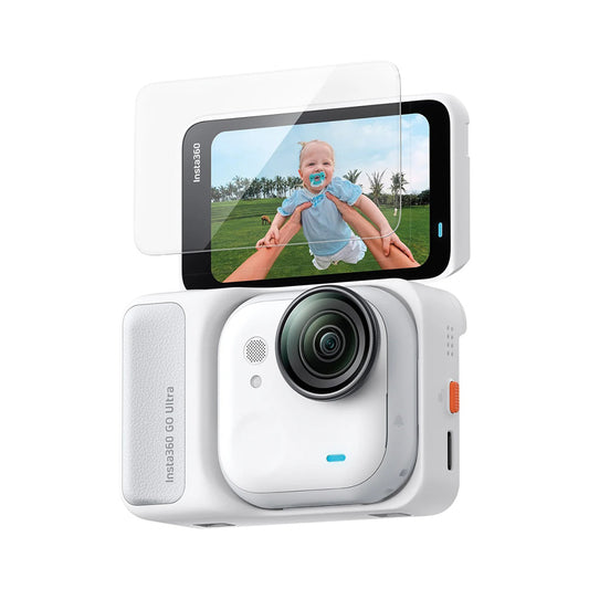 Spigen GlastR Slim -näytönsuojakalvo Insta360 Go Ultra -kameralle, karkaistu lasi, 2 kappaleen setti AGL11171