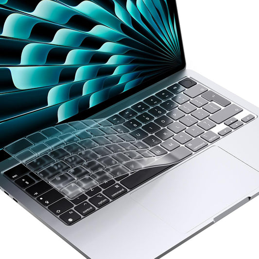 Techsuit PureTypeX näppäimistön suojakuori Apple MacBook Pro 14 (2021 - 2024) / Air 13 (2022 - 2025) / Air 15 (2022 - 2025), läpinäkyvä