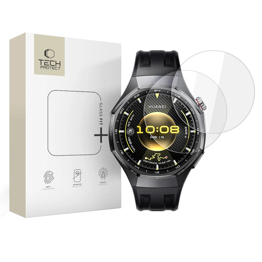 Tech-Protect Fit+ suojakalvo Huawei Watch GT 6 Prolle, 2 kappaleen setti, Panssarilasi