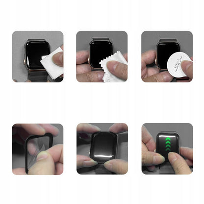 Tech-Protect Flex+ suojakalvo Apple Watch 46mm Series, 2 kappaleen setti, Joustava lasi, Musta