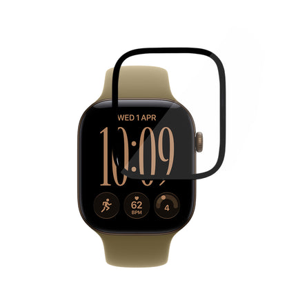 Techsuit Nano Flex Screen Protector for Apple Watch Series 12 42mm, Plastic, Set of 2, Black