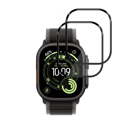Techsuit Nano Flex -suojakalvo Apple Watch Ultra Series -sarjalle, 2 kappaleen setti, Muovi, Musta