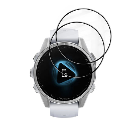 Techsuit Nano Flex -suojakalvo Garmin Fenix 8 43mm:lle, 2 kappaleen setti, Muovi, Musta