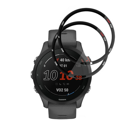 Techsuit Nano Flex -suojakalvo Garmin Forerunner 255 Music / 255 -laitteelle, 2 kappaleen setti, Muovi, Musta