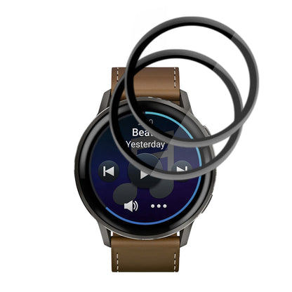 Techsuit Nano Flex -suojakalvo Garmin Venu 4 45mm:lle, 2 kappaleen setti, Muovi, Musta