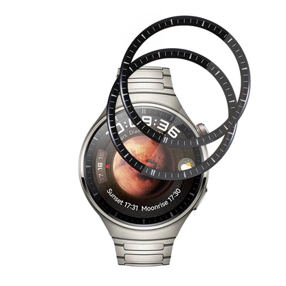 Techsuit Nano Flex -suojakalvo Huawei Watch 4 Prolle, 2 kappaleen setti, Muovi, Musta