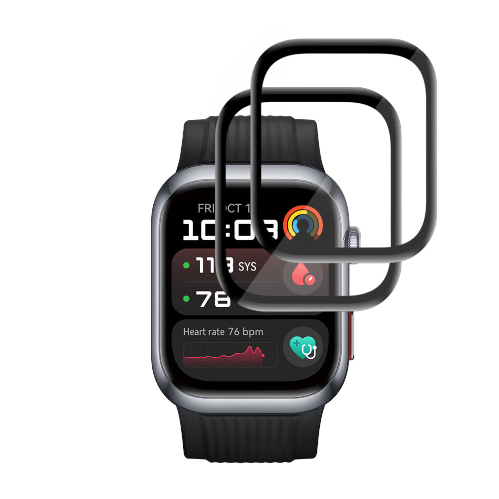 Techsuit Nano Flex -suojakalvo Huawei Watch D2:lle, 2 kappaleen setti, Muovi, Musta