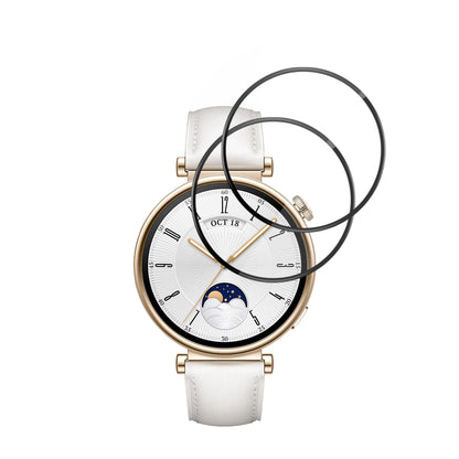 Techsuit Nano Flex -suojakalvo Huawei Watch GT 4 41mm -kelloon, 2 kappaleen setti, Muovi, Musta