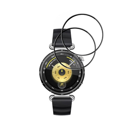 Techsuit Nano Flex -suojakalvo Huawei Watch GT 6 41mm -kelloon, 2 kappaleen setti, Muovi, Musta
