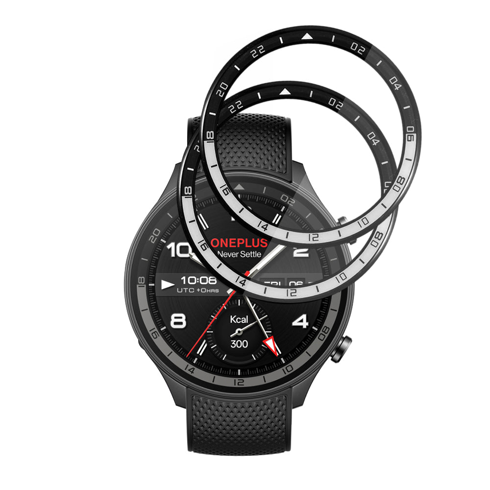 Techsuit Nano Flex -suojakalvo OnePlus Watch 2R:lle, 2 kappaleen setti, Muovi, Musta