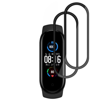 Techsuit Nano Flex -suojakalvo Xiaomi Smart Band 6 / 5:lle, 2 kappaleen setti, Muovi, Musta