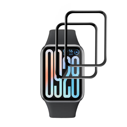 Techsuit Nano Flex -suojakalvo Xiaomi Smart Band 9 Prolle, 2 kappaleen setti, Muovi, Musta