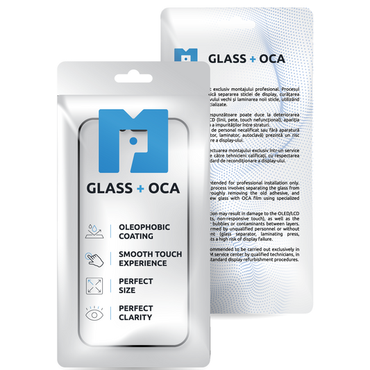 Screen Glass + OCA MP compatible with Apple iPhone 12 / 12 Pro, Black