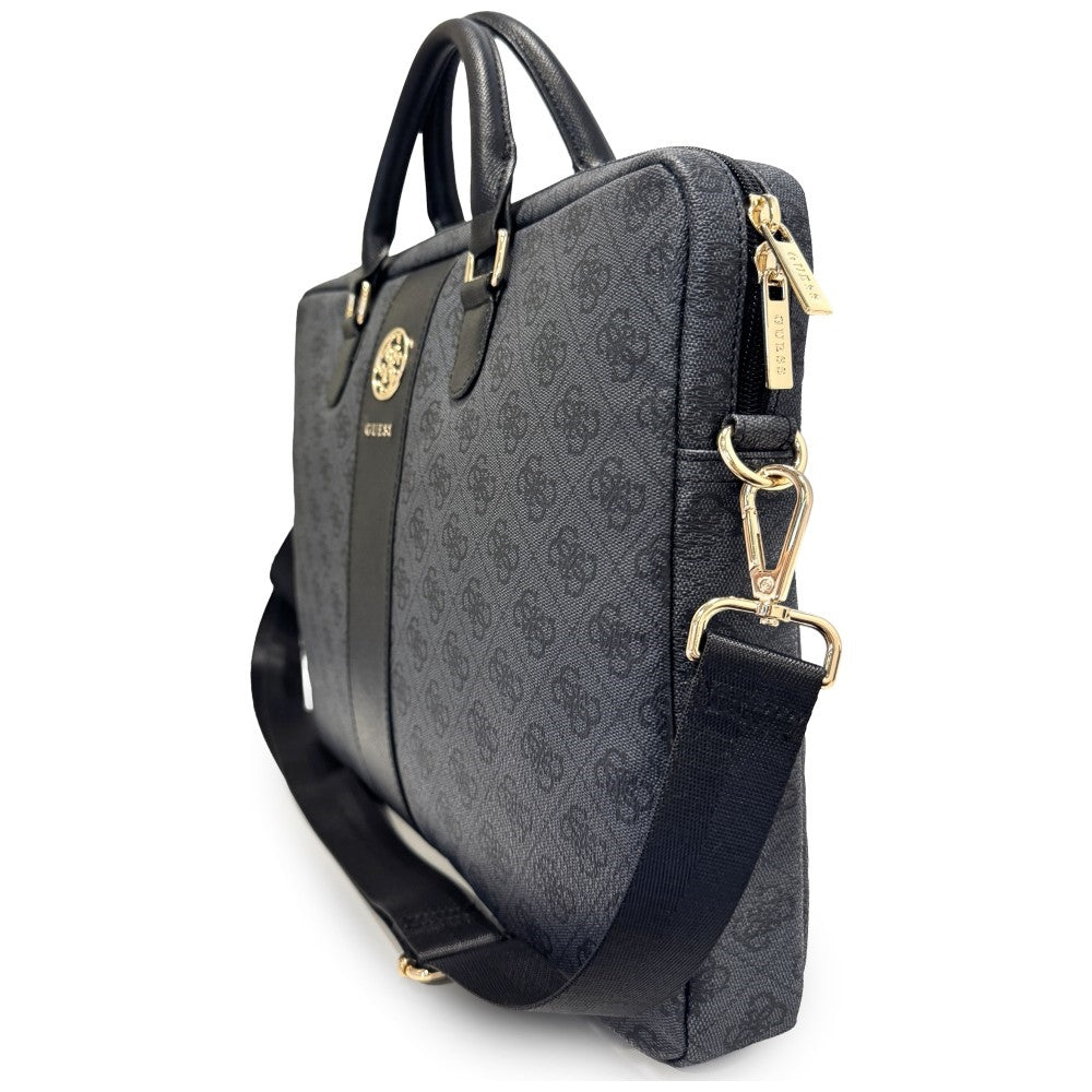 Guess 4G Round Classic Logo -laukku 16 tuuman kannettavalle, musta