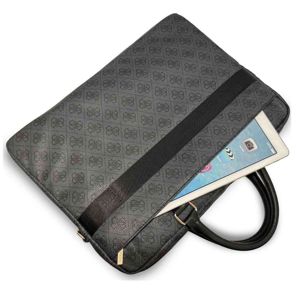 Guess 4G Round Classic Logo -laukku 16 tuuman kannettavalle, musta
