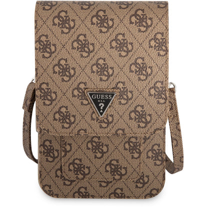 Yleinen puhelinlaukku, Guess, 4G Triangle Logo, Ruskea
