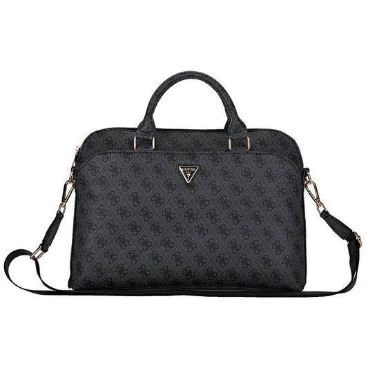 Guess 4G Triangle Logo -laukku 15 tuuman kannettavalle tietokoneelle, musta