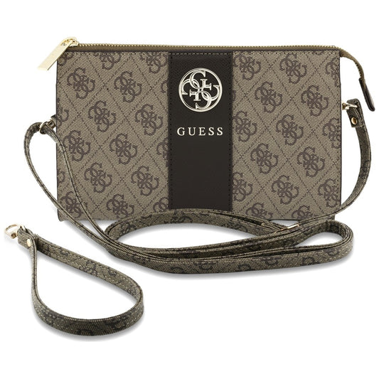 Universaali puhelinlaukku, Guess, 4G Round Classic Logo Stripe, ruskea