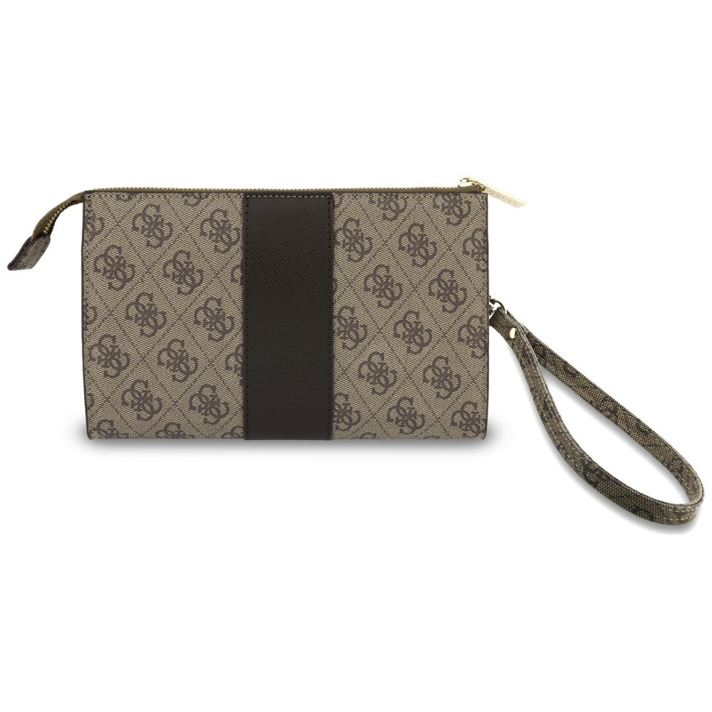 Universaali puhelinlaukku, Guess, 4G Round Classic Logo Stripe, ruskea