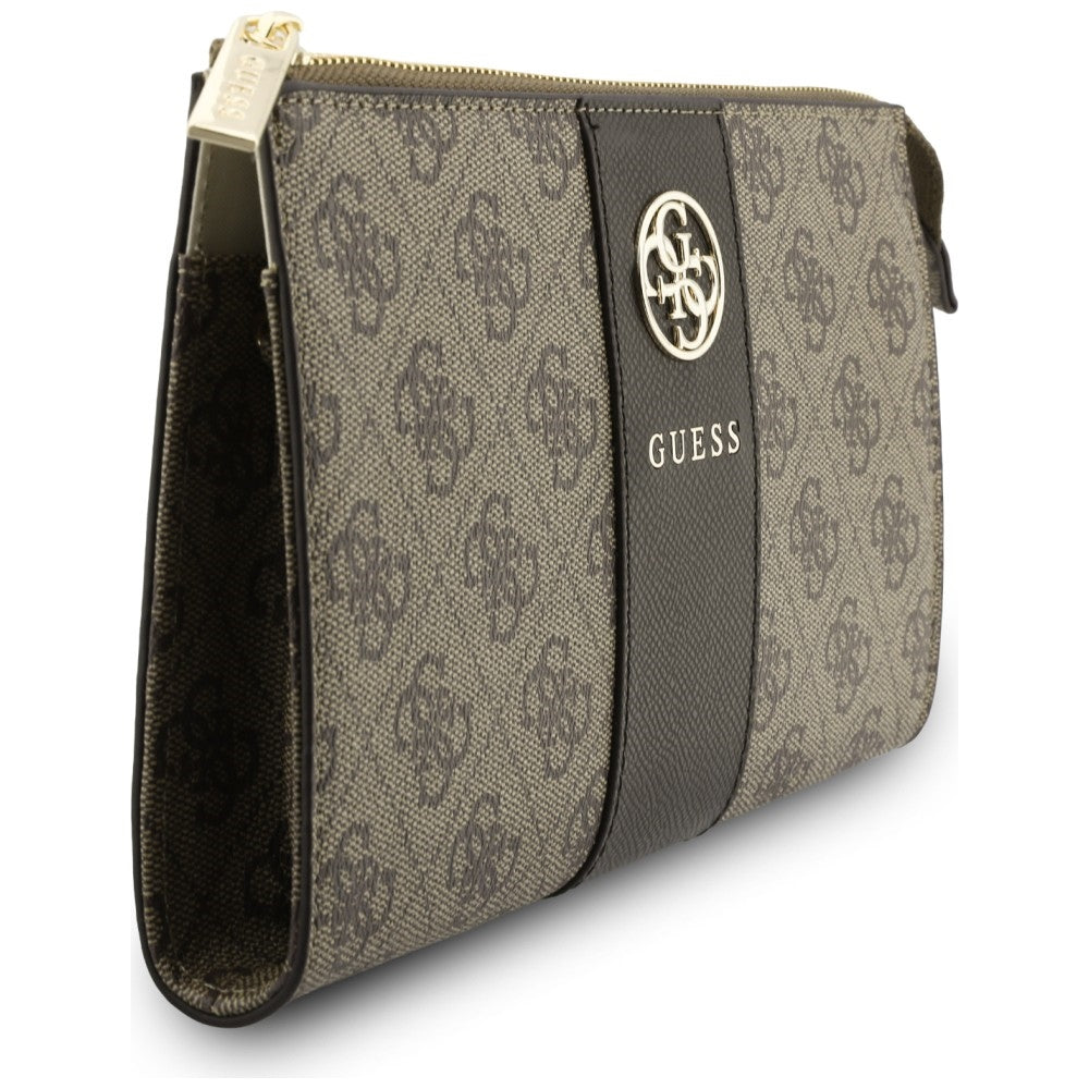Universaali puhelinlaukku, Guess, 4G Round Classic Logo Stripe, ruskea