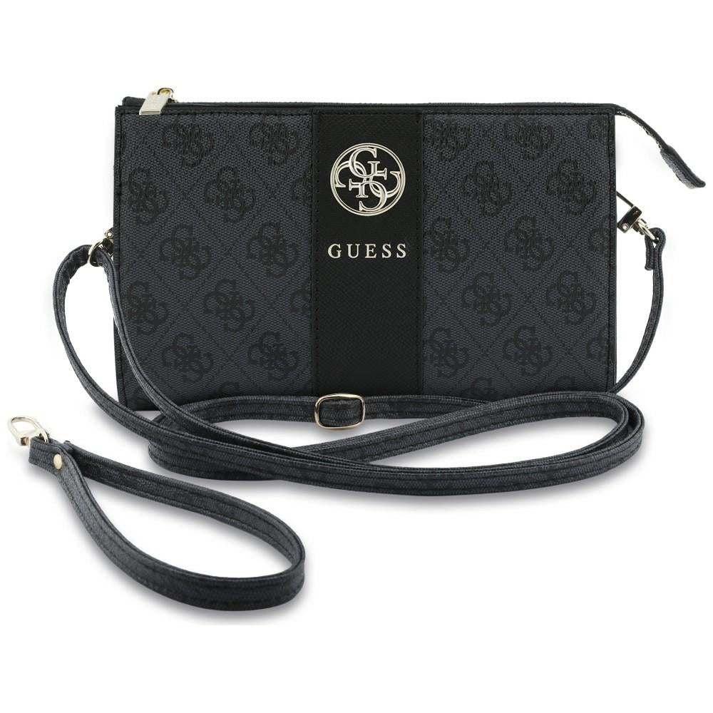 Universaali puhelinlaukku, Guess, 4G Round Classic Logo Stripe, musta