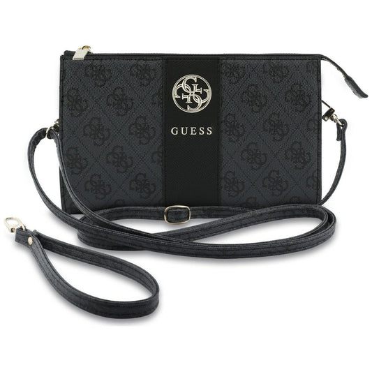Universaali puhelinlaukku, Guess, 4G Round Classic Logo Stripe, musta