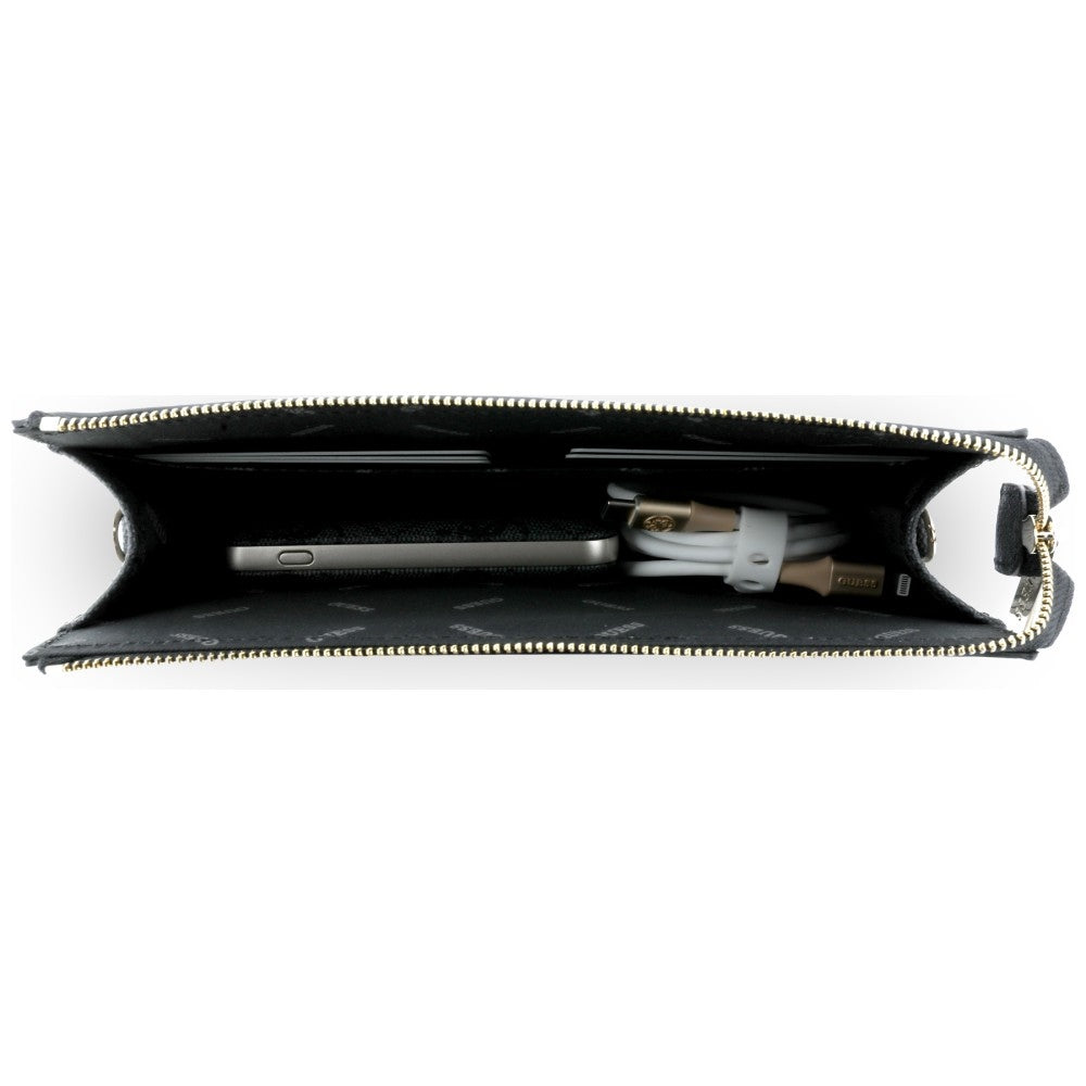 Universaali puhelinlaukku, Guess, 4G Round Classic Logo Stripe, musta