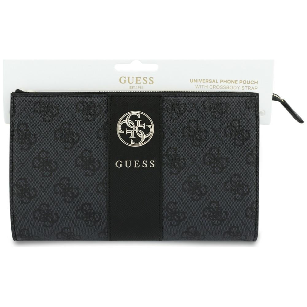 Universaali puhelinlaukku, Guess, 4G Round Classic Logo Stripe, musta