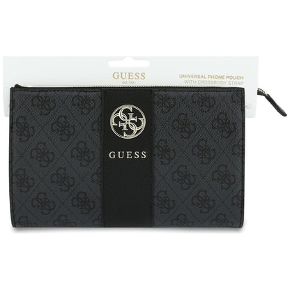 Universaali puhelinlaukku, Guess, 4G Round Classic Logo Stripe, musta