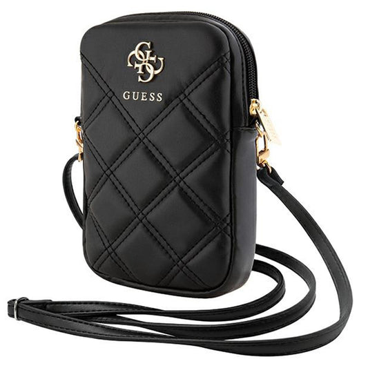 Yleinen puhelinlaukku, Guess, Quilted 4G, Musta