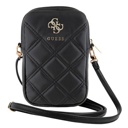 Yleinen puhelinlaukku, Guess, Quilted 4G, Musta