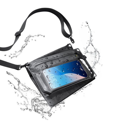 Vedenpitävä universaali laukku ja suojakotelo Spigen Crossbag, musta AMP09746