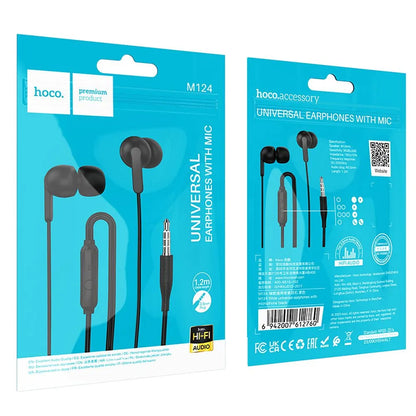 Handsfree 3.5mm HOCO M124, Musta