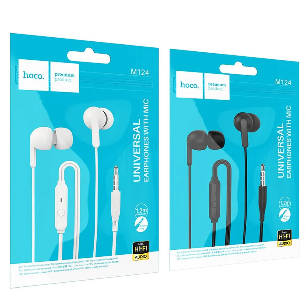 Handsfree 3.5mm HOCO M124, Musta