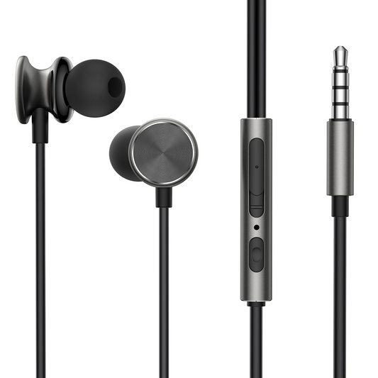 Handsfree 3,5 mm Joyroom JR-EW03, harmaa