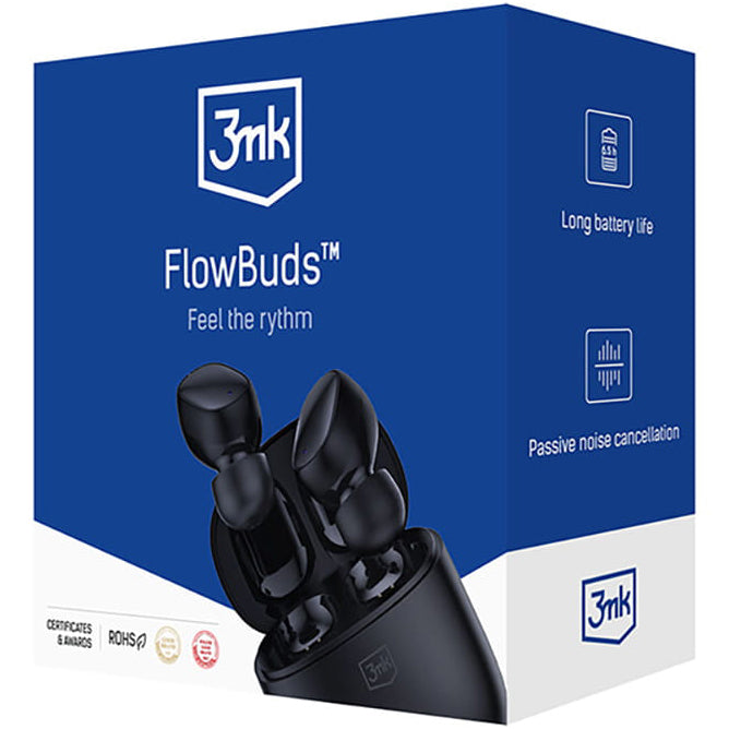 Handsfree Bluetooth 3MK FlowBuds, TWS, Musta