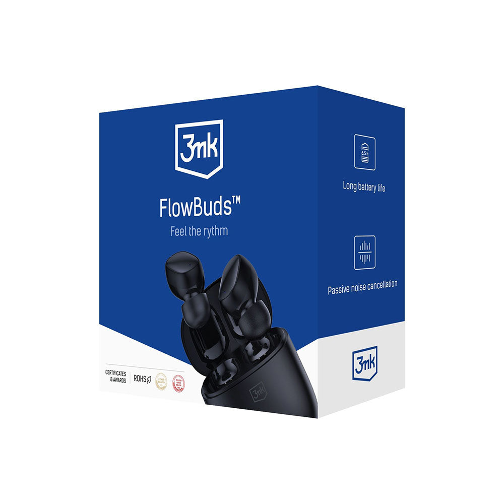 Handsfree Bluetooth 3MK FlowBuds, TWS, Musta