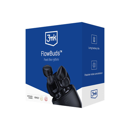 Handsfree Bluetooth 3MK FlowBuds, TWS, Musta