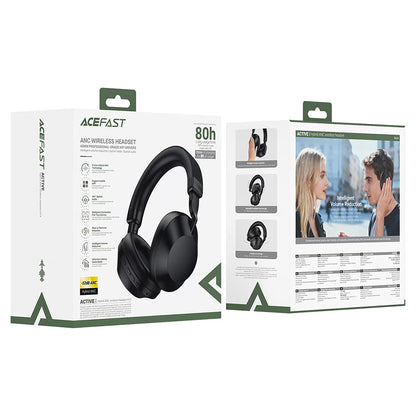 Handsfree Bluetooth Acefast H14, A2DP, ANC, Musta