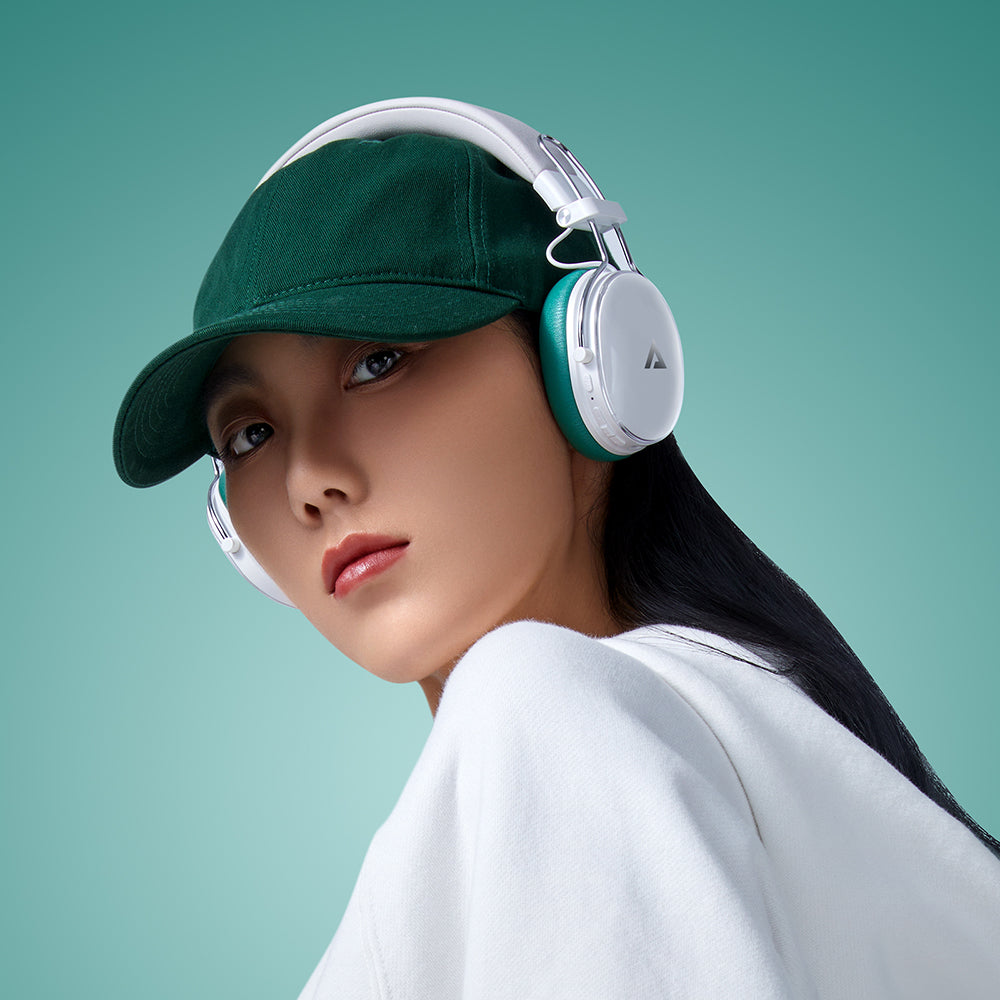 Handsfree Bluetooth Acefast H7, A2DP, ANC, Valkoinen
